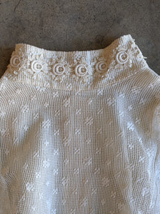 1900s Cream Lace Shirt-Waist | Crescent Moon Collar