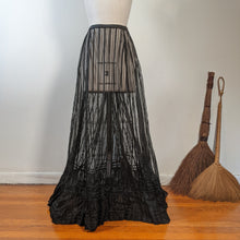 Load image into Gallery viewer, 1900s Sheer Black Lace Skirt