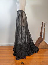 Load image into Gallery viewer, 1900s Sheer Black Lace Skirt