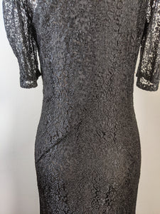 1930s Silk Lace Dress