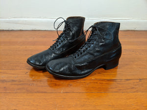 c. 1930s Square Toe Boots | Approx Sz 9-10