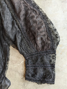 1900s Black Lace Shirt-Waist