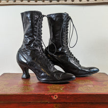 Load image into Gallery viewer, c. 1910s-1920s Black Lace Up Boots | Approx Sz 7