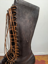 Load image into Gallery viewer, c. 1930s-1940s Tall Lace Up Logger Boots | Approx Sz 7