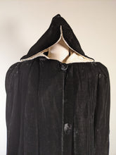 Load image into Gallery viewer, c. 1930s-1940s Hooded Velvet Cloak