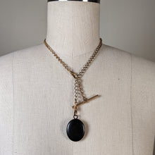 Load image into Gallery viewer, c. 1860s-80s Whitby Jet Locket on Chain