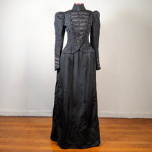Load image into Gallery viewer, 1890s Black Dress | Bodice + Skirt