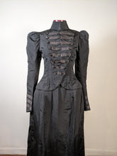 Load image into Gallery viewer, 1890s Black Dress | Bodice + Skirt