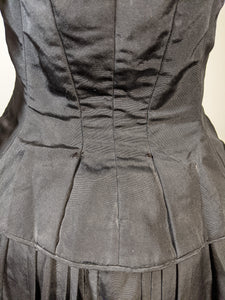 1890s Black Dress | Bodice + Skirt