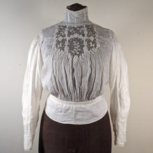 Load image into Gallery viewer, 1900s White Embroidered Shirt-Waist
