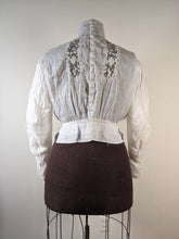 Load image into Gallery viewer, 1900s White Embroidered Shirt-Waist