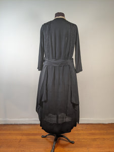 c. 1919-1920 Black Silk Dress