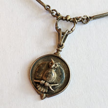 Load image into Gallery viewer, Victorian Silver Owl Necklace