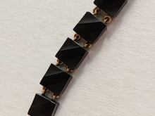 Load image into Gallery viewer, 19th c. 14k Gold Carved Onyx Link Bracelet