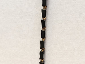 19th c. 14k Gold Carved Onyx Link Bracelet