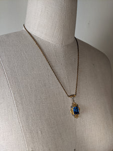 Art Deco Rhodium + Gold Plated Necklace