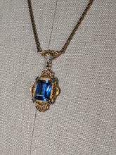 Load image into Gallery viewer, Art Deco Rhodium + Gold Plated Necklace