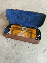 Load image into Gallery viewer, 1910s-1920s Amber Tinted Willson Glasses in Case