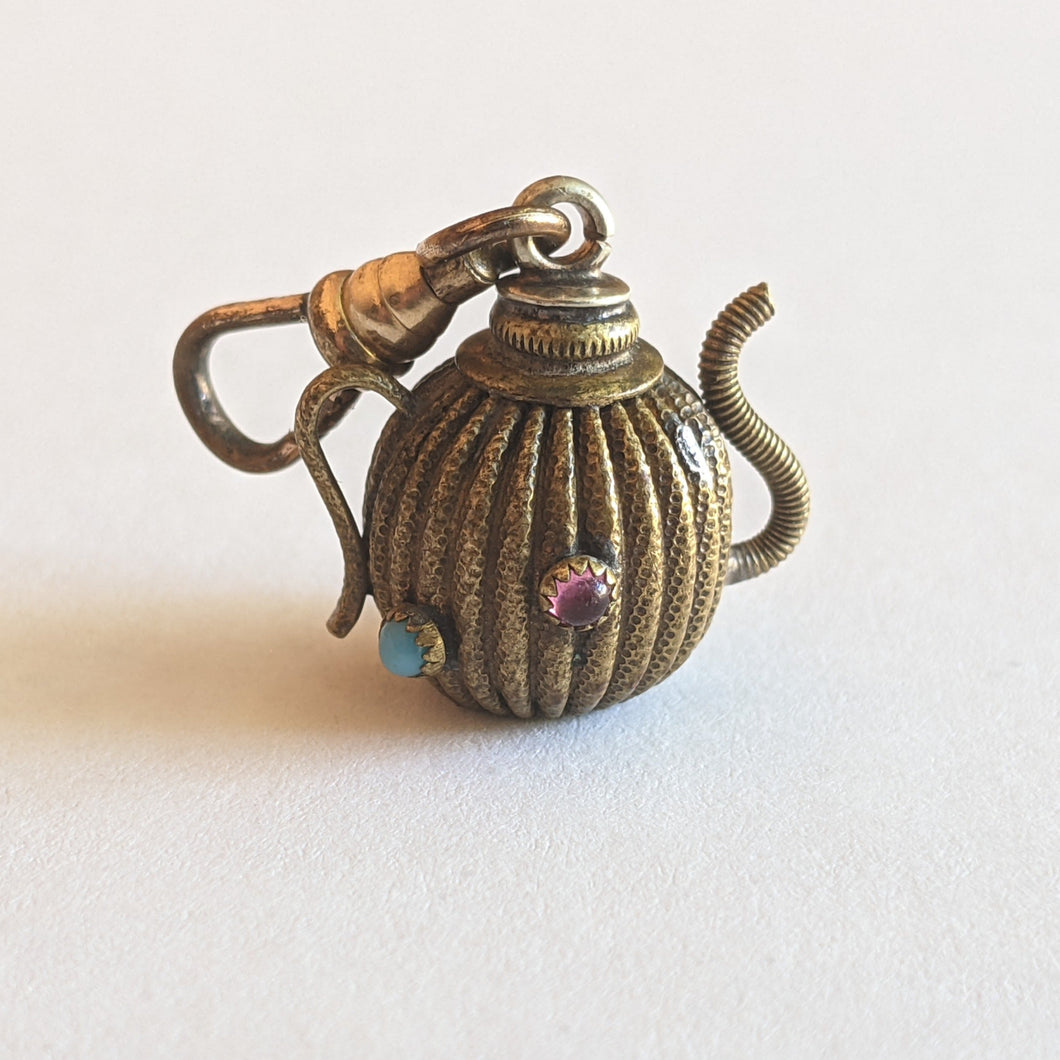 Antique Gold Filled Teapot Charm / Fob