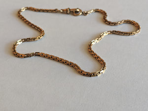 Late 19th c. Gold Filled Square Link Watch Chain