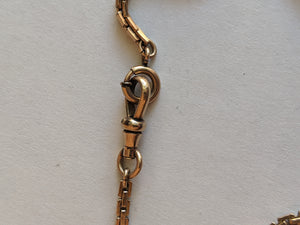 Late 19th c. Gold Filled Square Link Watch Chain