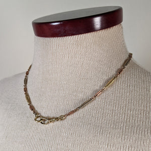 19th c. Tri-Gold Filled Watch Chain / Necklace