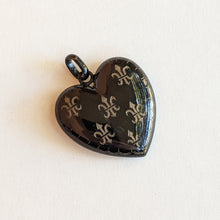 Load image into Gallery viewer, 19th c. Black Enamel Heart Locket