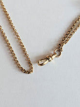 Load image into Gallery viewer, 19th c. Gold Filled Rolo Chain w/ Cameo Slide
