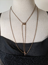Load image into Gallery viewer, 19th c. Gold Filled Long Guard Chain w/ Moon Slide