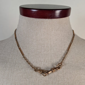 19th c. Gold Filled Watch Chain Necklace