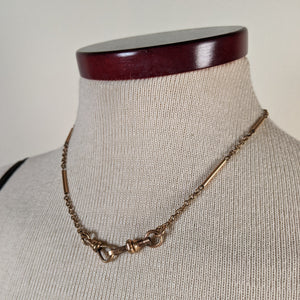 19th c. Gold Filled Watch Chain Necklace