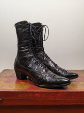 Load image into Gallery viewer, c. 1910s Black Lace Up Boots | Approx 6.5-7
