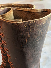 Load image into Gallery viewer, c. 1940s Tall Brown Leather Boots | Approx 7.5-8