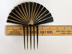 Art Deco Celluloid Hair Comb | 6.5" Fan