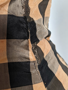 c. 1870s Silk Taffeta Check Bodice | Study + Display