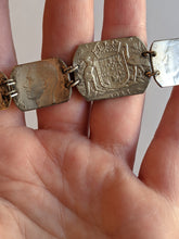 Load image into Gallery viewer, 1940s WWII Trench Art Silver Coin Bracelet