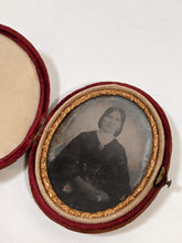 Load image into Gallery viewer, 19th c. Tintype Photo in Velvet Case