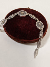 Load image into Gallery viewer, Art Deco White Gold Rock Crystal + Diamond Bracelet