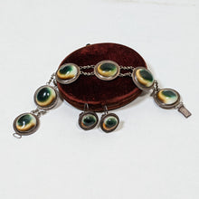Load image into Gallery viewer, 1890s-1900s Silver Operculum Bracelet + Earrings