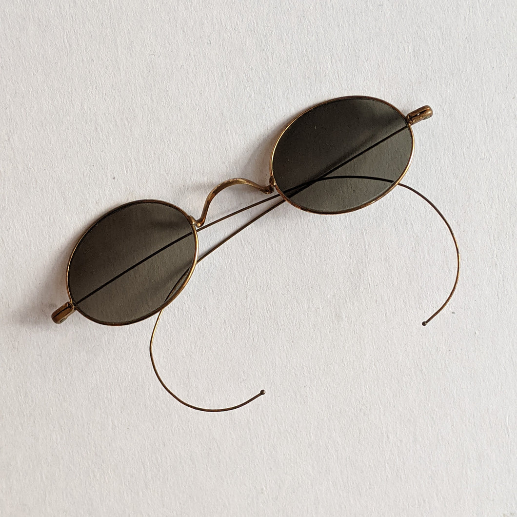 Late 19th c. Tinted Glasses | Gold Tone Frames