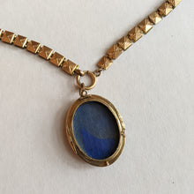 Load image into Gallery viewer, 19th c. 14k Gold Enamel Locket on Book Chain