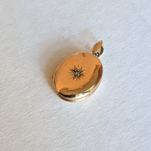 Load image into Gallery viewer, 1899 Diamond Star 10k Gold Locket | Engraved Dec 25, 1899 &quot;Aggie&quot;