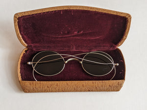 1890s-1900s Tinted Eyeglasses with Case