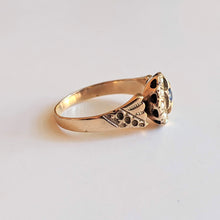 Load image into Gallery viewer, c. 1890s 14k Gold Moon + Star Ring