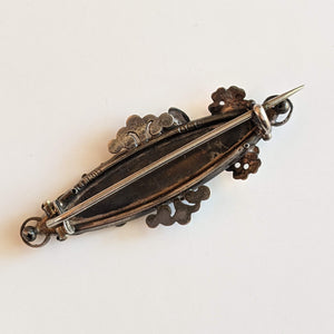 1901 Sterling Silver + Gold Front Brooch