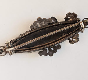 1901 Sterling Silver + Gold Front Brooch