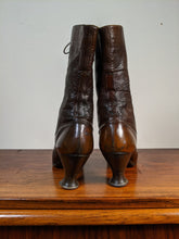 Load image into Gallery viewer, c. 1910s-1920s Olive Brown Boots | Approx. Sz. 7-7.5