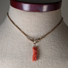 Load image into Gallery viewer, 19th c. Carved Coral 14k Gold Dog Charm