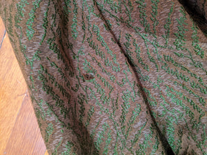 1890s Green Wool + Silk Dress