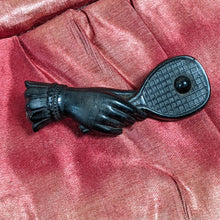 Load image into Gallery viewer, c. 1890s-1900s Hand + Tennis Brooch